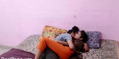 Skinny Teen Amazing Rough Hard Fucking With Her Boyfriend In Bedroom Home Alone