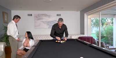 Hard threesome with busty MILF Jasmine Jae