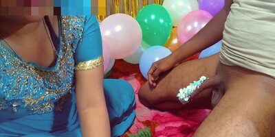 Desi Heena's birthday celebration with husband - clear Hindi audio