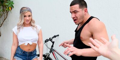 Threesome With Hot Bike Thief