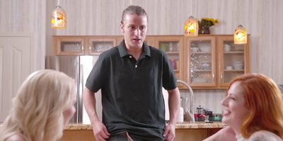 Stepmom Says, We'll show him our tits, he'll get excited and probably blow his load just from looking at us