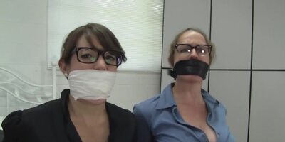 Two Secretaries Tightly Gagged