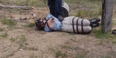 Outdoor Leather Bondage
