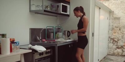 Julia Roca and Adrian Dimas are having sex on the couch