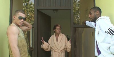 Lonely old granny double penetration