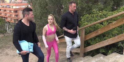 Erect cocks aren't left without attention by the blonde slut