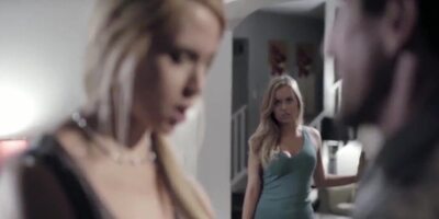 Adopted teen hussy enjoys threesome with her parents