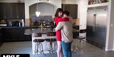 MYLF - Beautiful MILF Jenna Noelle Lets Stepson Fuck Her Hard And Explode His Cum Inside Her