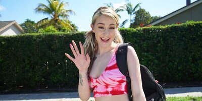 Kimberly Snow Gets A Ride Home From College And A Bonus Ride On Dick