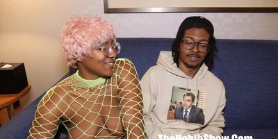 Happy Couple Dorky Darian and Peach Fuzz fuck olive onyx mixed black n mexican