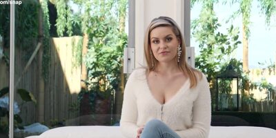 Busty blonde strips naked fucks at the audition