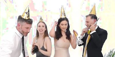 Daughter Swap - Big Titted Teen Girls Enjoy Some Passionate Fuck With Their Step Dads During Party