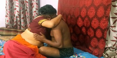 Indian hot beautiful Milf bhabhi full night XXX sex with young devar!!