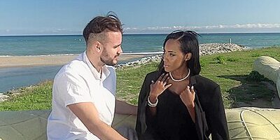 Stranded, Thankful & Horny: Dark Babe Swallows Big Cock With Noe Milk