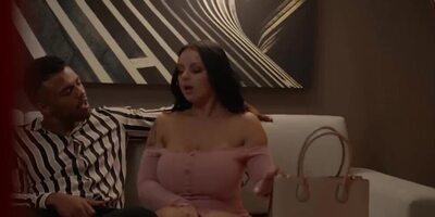 Black guy spends the night fucking busty pornstar