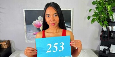 Asian babe hardcore drilled on casting couch