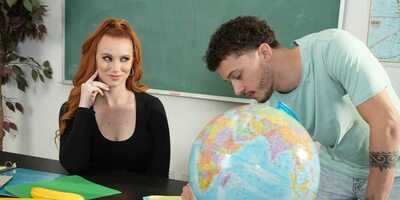 Professor Madison Morgan loves to taste a big cock in the classroom