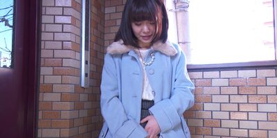 Petite Japanese Haruka Miura masturbates in front of stud