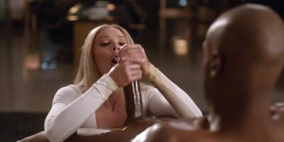 Masseuse Emma can't keep her hands off client's BBC