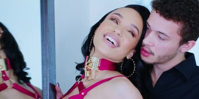 Mulatto openly flirts with friend and gives rear to him for money