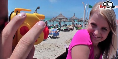 german Skinny ***teen flirt and pick up at mallorca beach
