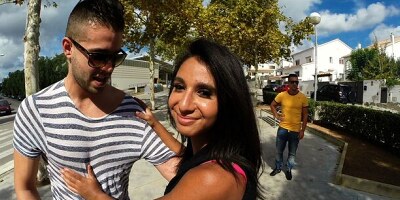 Fucking a petite amateur in public