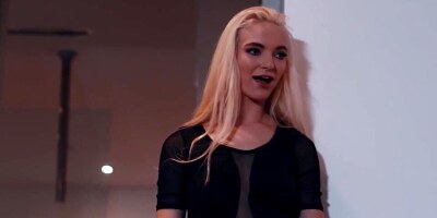 Handsome guy surprises blonde wife on Valentine's Day