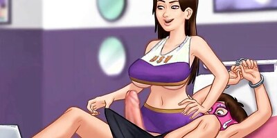 Summertime Saga: Stepbrother Loses His Virginity To His Stepsister, He Filled Her Pussy With Sperm - Ep117