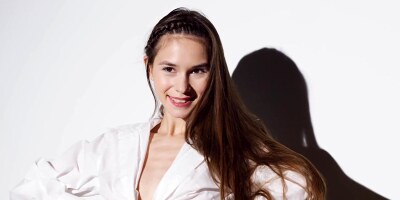 Cute Girl Having Fun During A Photo Shoot With Leona Mia