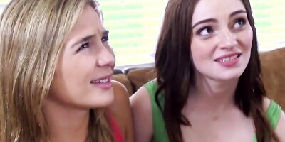 Cute BFFs Take Dads Bet And Now They Have To Satisfy Their Big Cocks