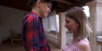 Lesbian with tattoos and friend bring strapon into play