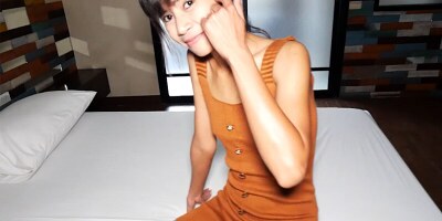 Amateur Thai teen cutie in her first time with a foreigner caught on camera