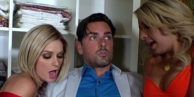 Amateur passionate threesome with hot Emma Hix and Carmen Caliente