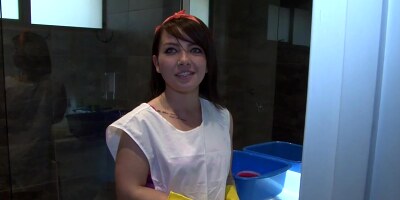 Latina maid Kathy Violeta was punished hard