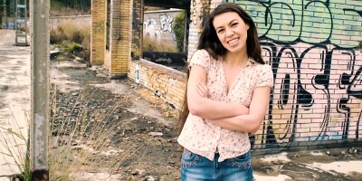 Hot brunette Tiffany Doll gets fucked in an abandoned house