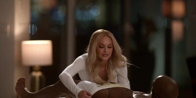 Slim beauty Emma Hix enjoys a huge cock