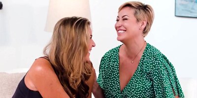 Girl licks and gets licked by stepmother and her bestie