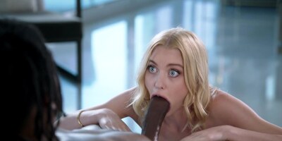 Sex-addicted tiny Blonde can't resist BBC