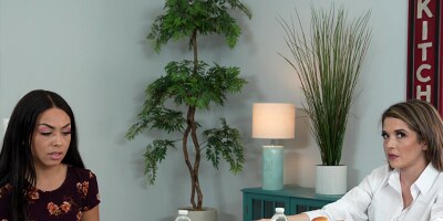 Fake stud invisible man fucks Tiffany Fox and Bianca Bangs