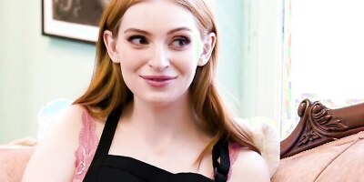 Ginger lesbian girl having sex with neighbor cafe's barista