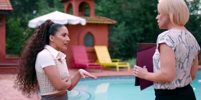 Interracial Lesbian Couple Caught Having Passionate Sex - April Olsen And Avery Black