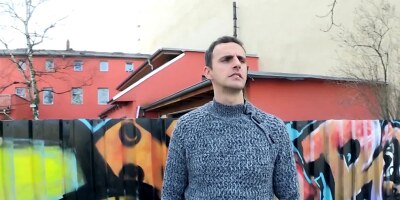 Nerdy girl is picked off the street to suck a dick for money