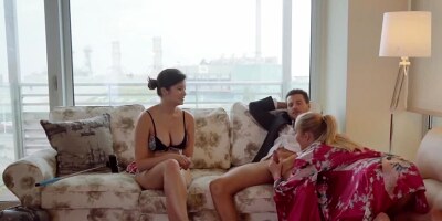 Sicilia, Miyuki Son & Andy Stone are having a 3some on the couch