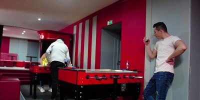 Big titted juicy Sata Jones rides hard cock in pub toilet