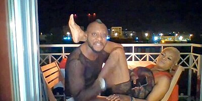 African Couple In Action