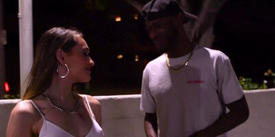 Girl makes black man cum in her white pussy