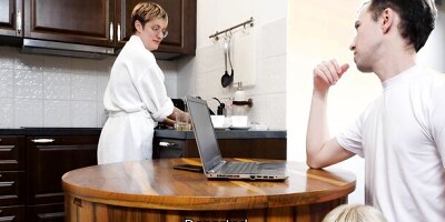 SISPORN. Blonde Has Sex With Stepbro After Giving Him A Sneaky Blowjob