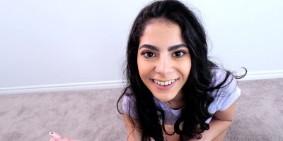 Latina Angel Gostosa POV gives blowjob and rides stepbrother's cock