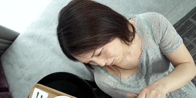 POV blowjob from Japanese Midori Minami and sex with creampie