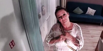 MILF Adrienne Kiss gets her pussy banged by a young stud! CAMBARON